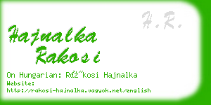 hajnalka rakosi business card